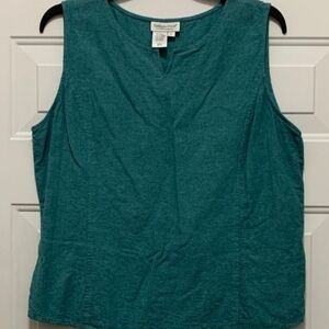 Coldwater Creek Teal Sleeveless Top